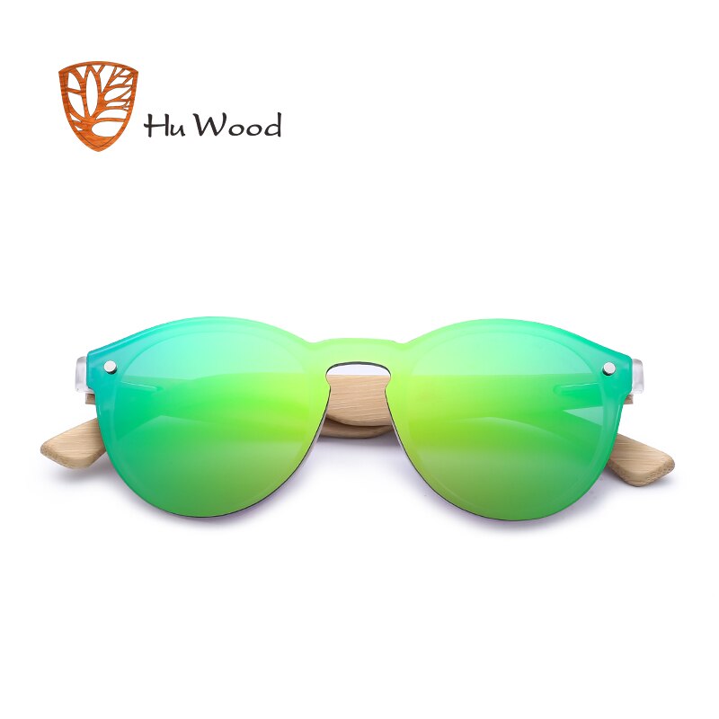 Hu Wood Polarized Wood Solglasögon - Multifärgade UV-solglasögon.