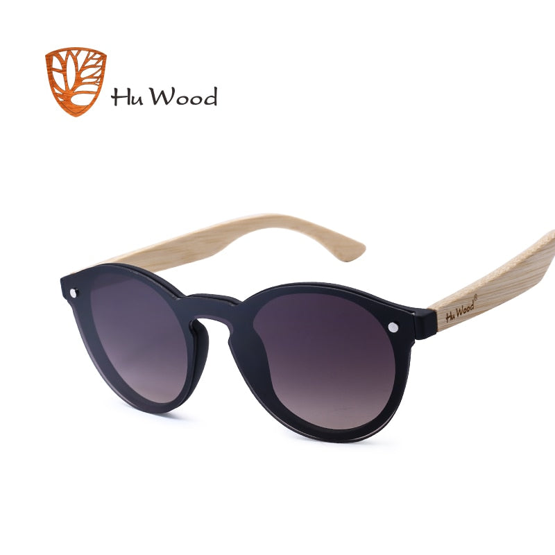 Hu Wood Polarized Wood Solglasögon - Multifärgade UV-solglasögon.