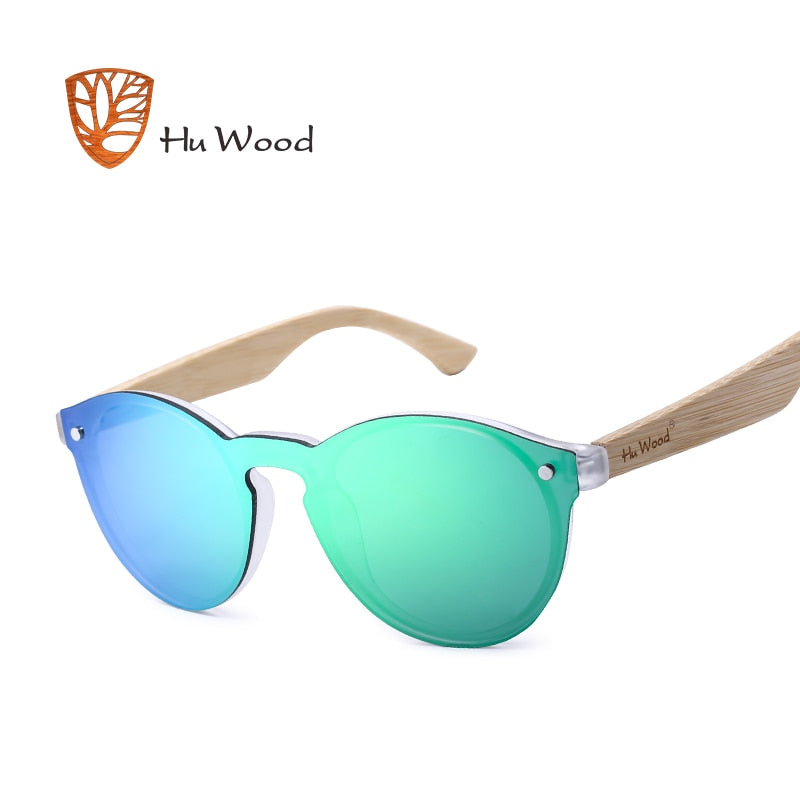 Hu Wood Polarized Wood Solglasögon - Multifärgade UV-solglasögon.