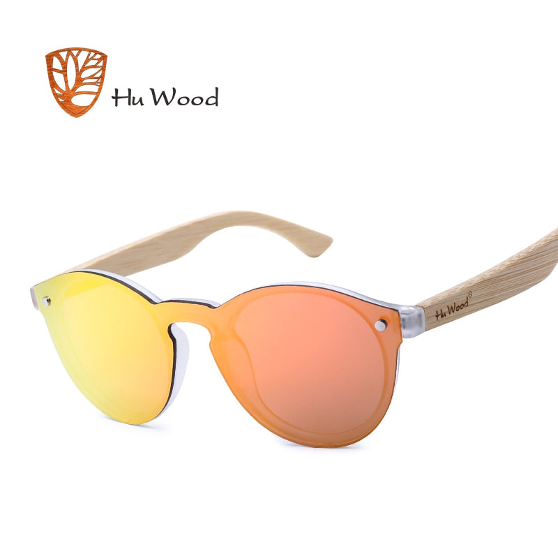 Hu Wood Polarized Wood Solglasögon - Multifärgade UV-solglasögon.